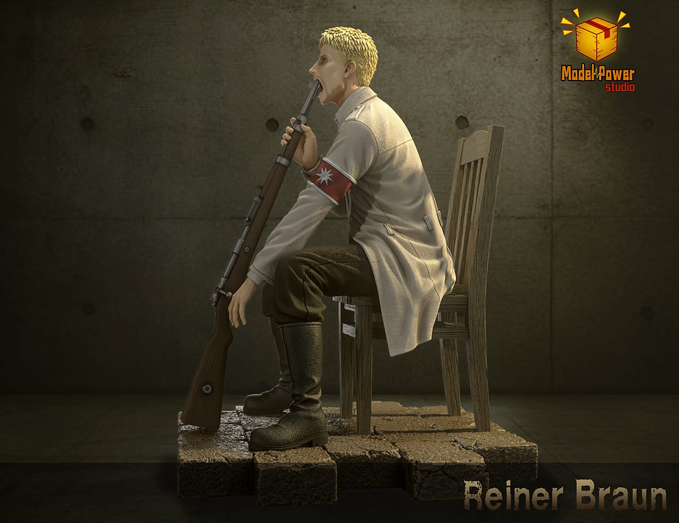 【IN-STOCK】Model Power Studio Attack on Titan Despairing Reiner Braun