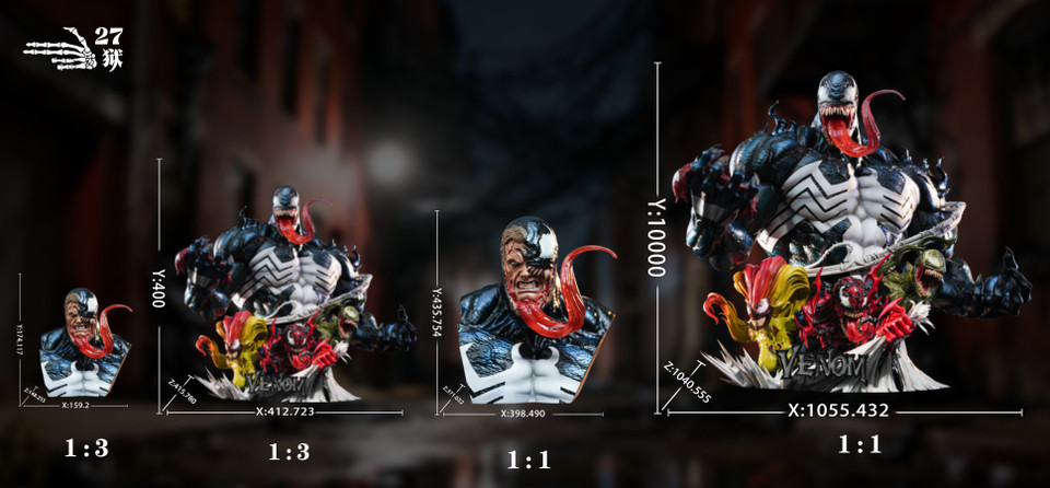 【PRE-ORDER】 27abyss Studio 1/3  Venom bust