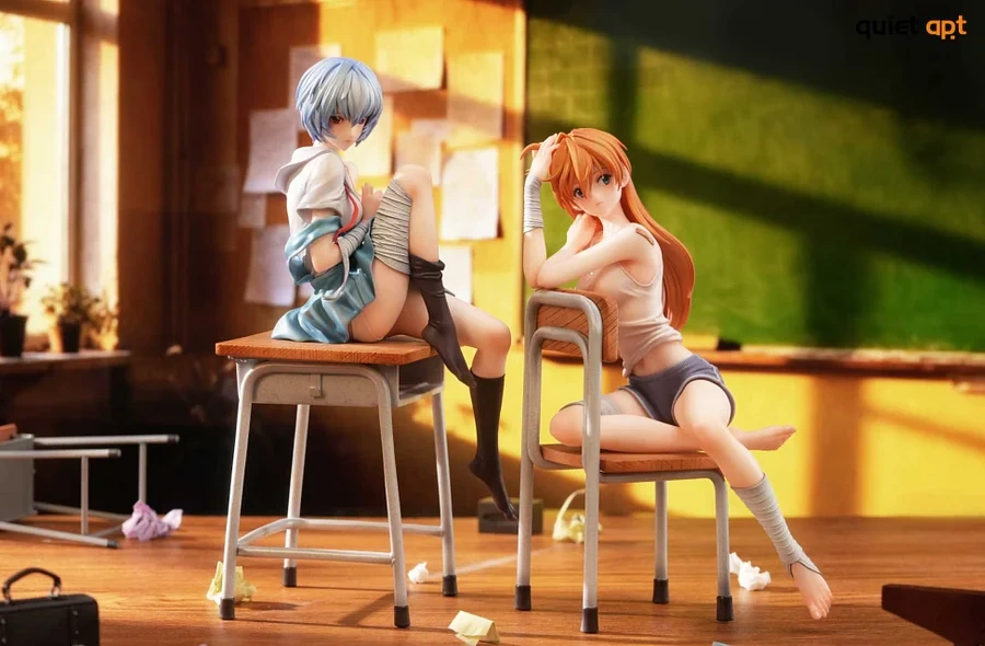 【PRE-ORDER】QuietArt Studio - Desktop Series Eva Ayanami Rei X Asuka Langley Soryu Eva 1/6