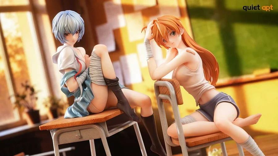 【PRE-ORDER】QuietArt Studio - Desktop Series Eva Ayanami Rei X Asuka Langley Soryu Eva 1/6
