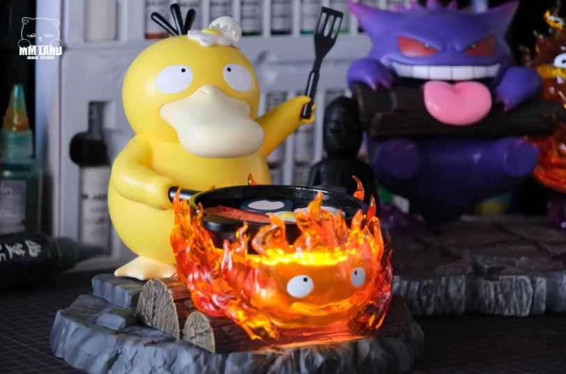 【PRE-ORDER】MMLAND Studio - Psyduck X Calcifer Pokémon X Howl's Moving Castle