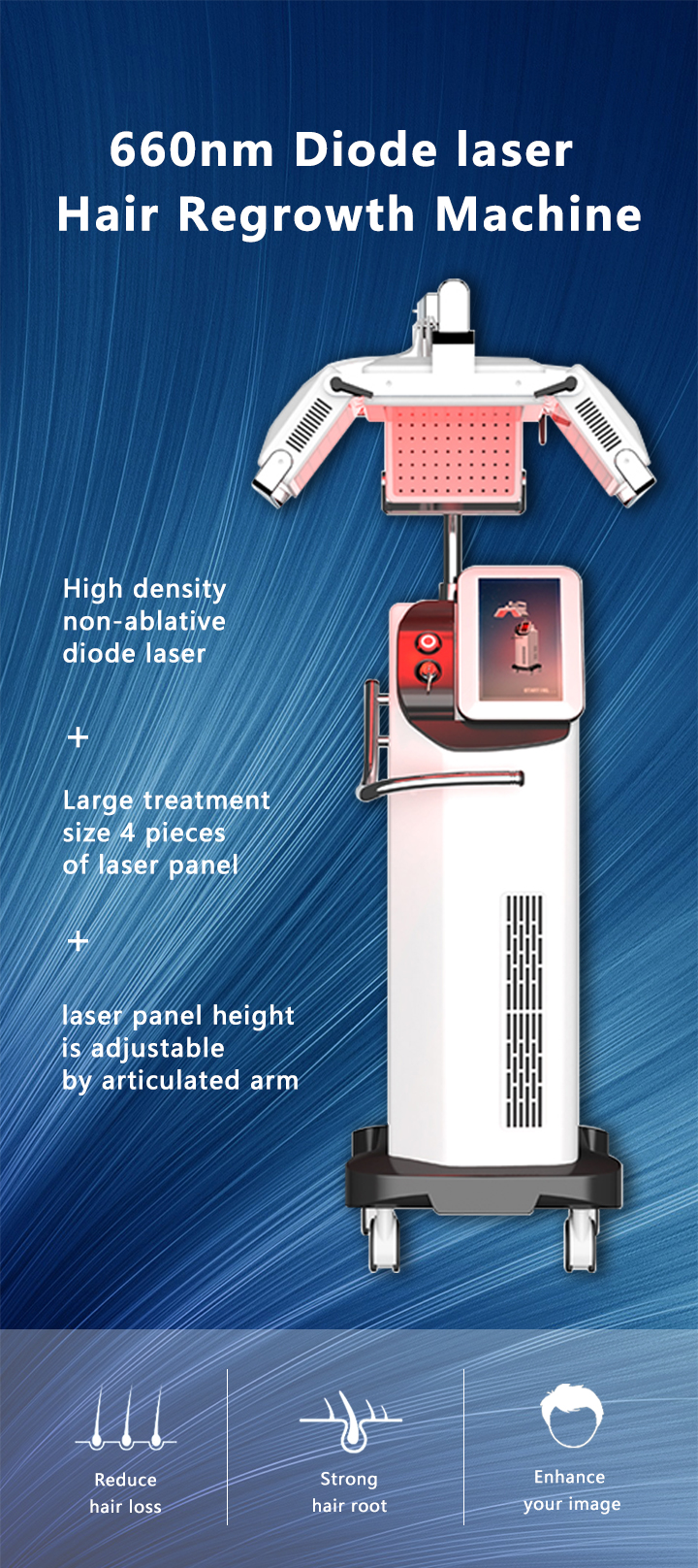 Diode laser Hair Regrowth Machine
