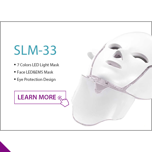 SLM-33 7 Color LED Facial & Neck EMS Microelectronics Photon Mask
