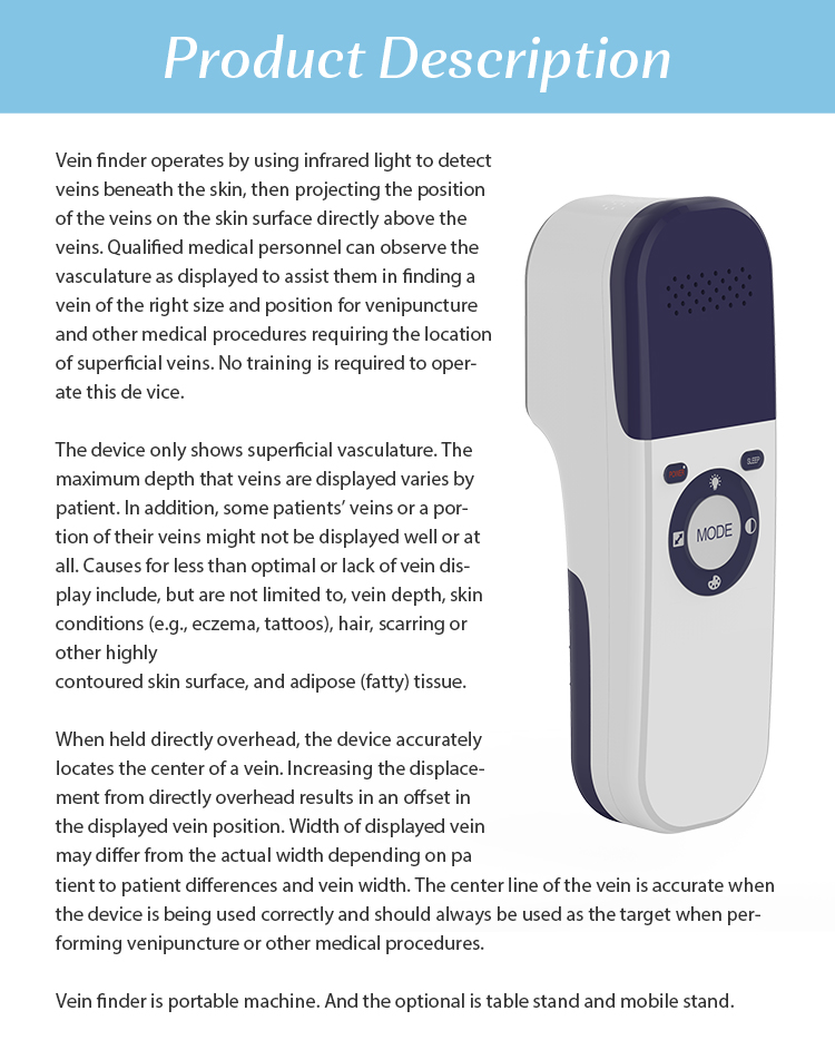 portable at home vein finder machine