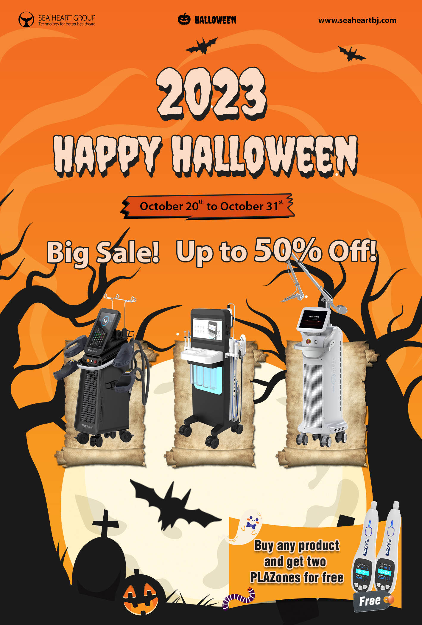 beauty equipment Halloween promotion