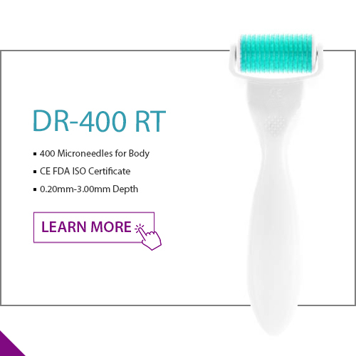 Derma Roller Microneedle Roller For Beard Hair Skin Face 540 Titanium.25mm