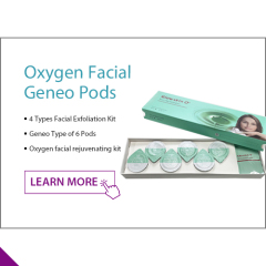 4 Types Facial Exfoliation Kit Oxygen Facial Geneo of 6 Pods