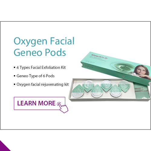 4 Types Facial Exfoliation Kit Oxygen Facial Geneo of 6 Pods