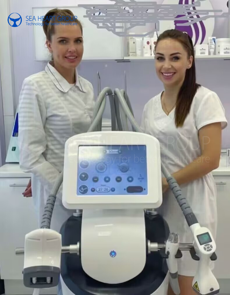 Satisfied client poses with new aesthetic machine