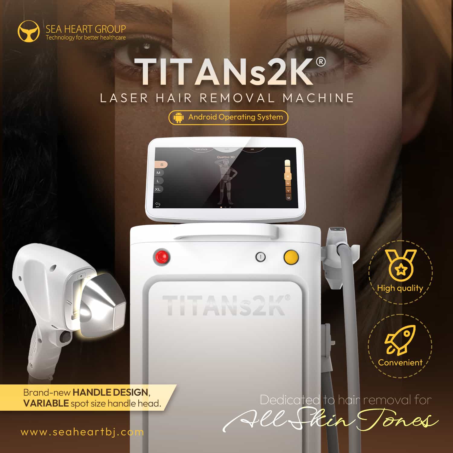 TITANs2K professional laser hair removal machine for clinics and spas