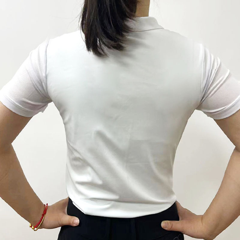 Horse Rider Shirt Ladies Short Sleeve Women′s Riding Polo Shirt