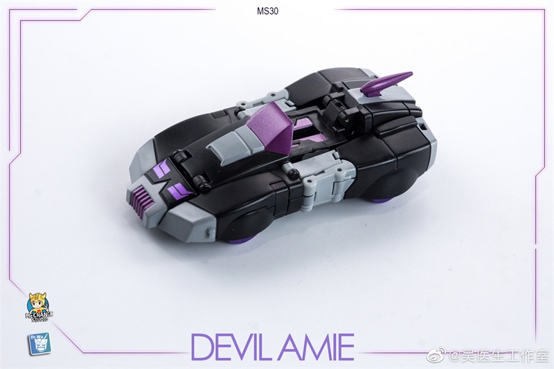 リアルヘッド　アクロカイザー　ミニ　ソフビ　フィギュア　黒　紫 MechanicToy (MFT) MS-30B Arcee Black ( DEVIL AMIE )