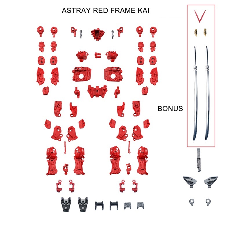EW Gundam Astray Red Frame Metal Parts 1/100 MG