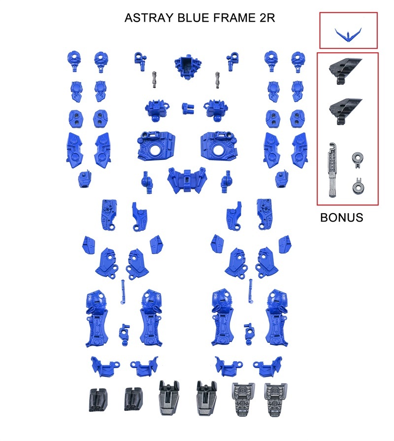 EW Gundam Astray Red Frame Metal Parts 1/100 MG