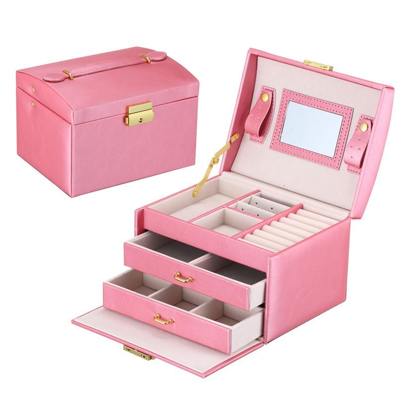 Alenvenew  2023 Kashger Large Capacity Fashion Pu Leather European And American  Jewelry Storage Box