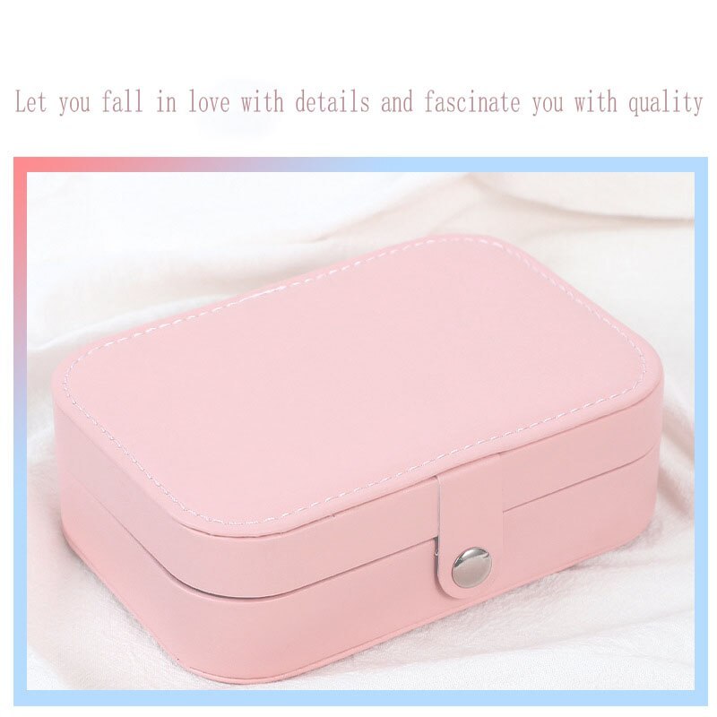 Alenvenew 2023 Flip Travel Double Ring Necklace Earrings Portable Jewelry Storage Box