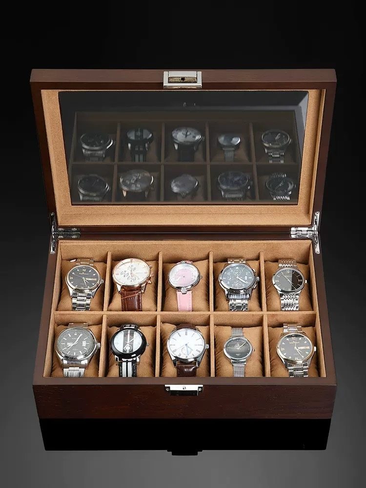 Alevenew 2023 High Grade Wooden Household Simple Jewelry Watch Collection And Sorting Box