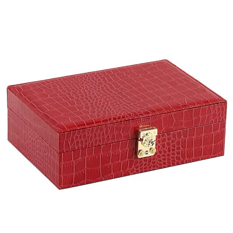 2023 New Lockable High-End Exquisite Light Luxury Earrings Necklace Ring Jewelry Storage Box