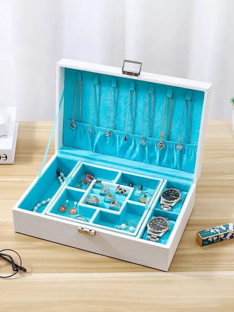 Alenvenew 2023 NEW Dustproof Jewelry Box for Women and Girls With Velvet Storage Earring Ring Necklace Bracelets