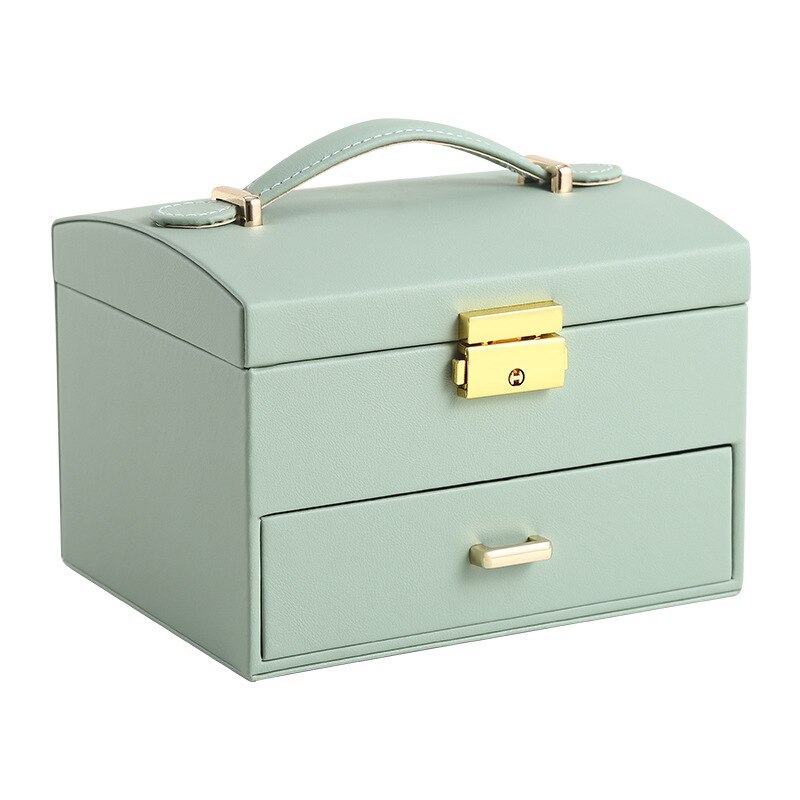 Alenvenew 2023 New Multi-Layer Desktop Home Leather Drawer Large Capacity Earrings Necklace Jewelry Sstorage Box