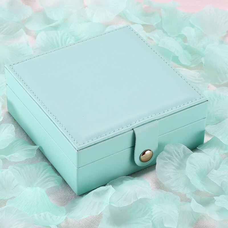 Alenvenew 2023 Single-Layer PU Simple And Creative Portable Earrings  Ring Small Jewelry Storage Box