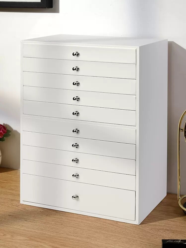 Alenvenew 2023 Multi-Layer Necklace Earrings Bracelets Dustproof 10-floor High-Capacity High-End Luxury Jewelry Storage Cabinet