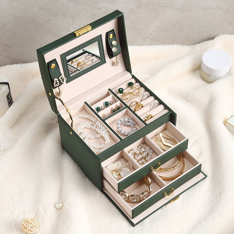 Alenvenew  2023 Kashger Large Capacity Fashion Pu Leather European And American  Jewelry Storage Box