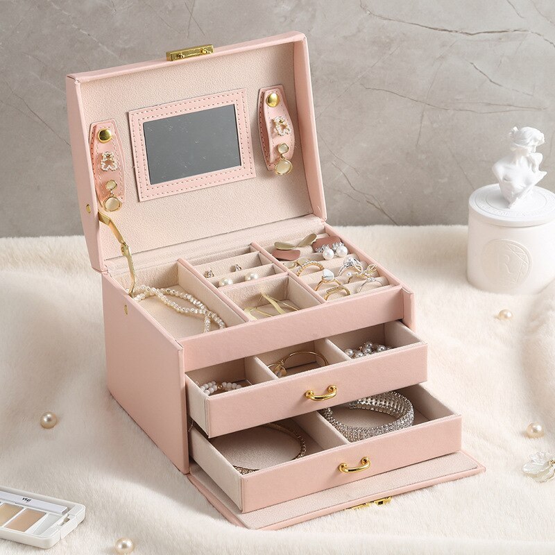 Alenvenew  2023 Kashger Large Capacity Fashion Pu Leather European And American  Jewelry Storage Box