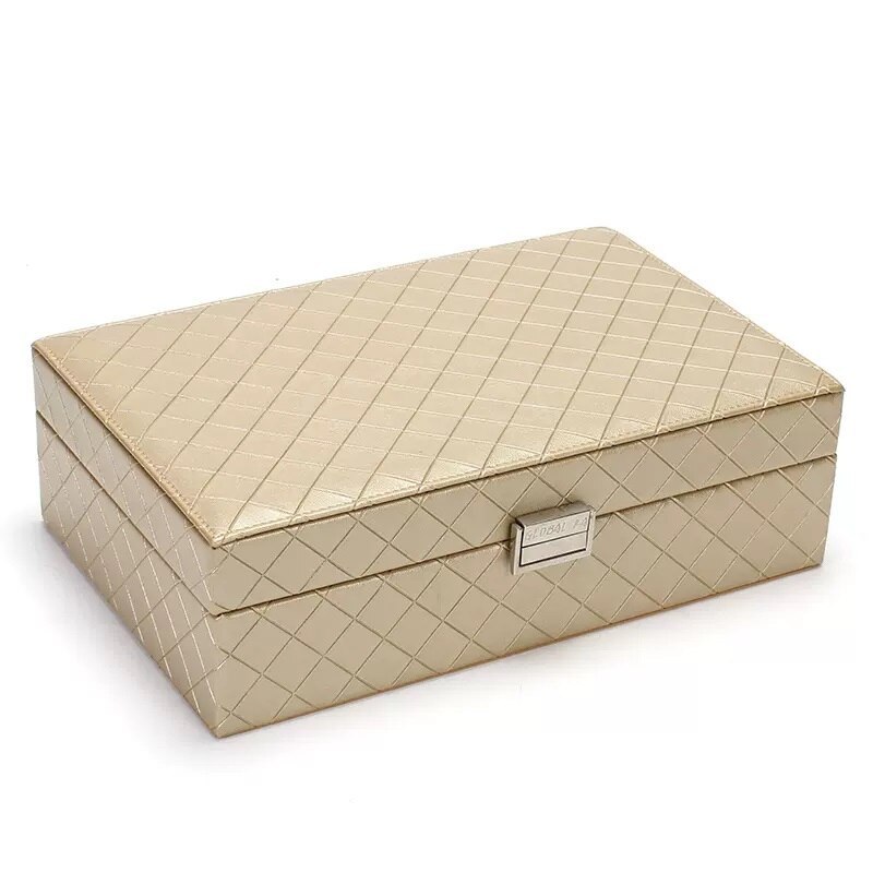 Alenvenew 2023 High-Grade Exquisite Large-Capacity Dust-Proof Necklace Ring Earrings Jewelry Storage box