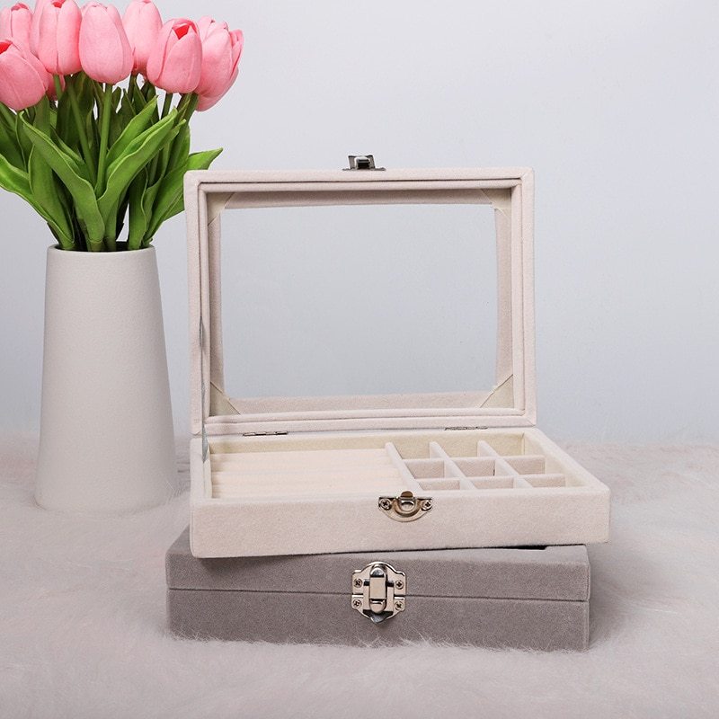 Alenvenew 2023 NEW Dustproof Jewelry Box for Women and Girls  With Velvet   Storage  Earring Ring Necklace Bracelets