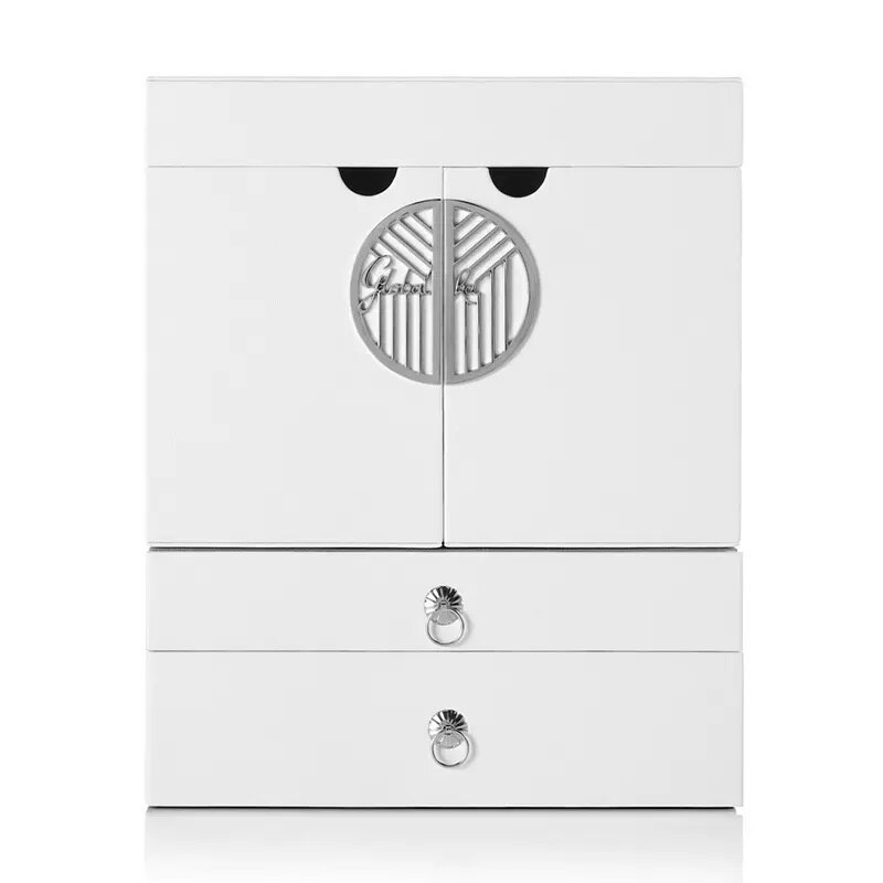 Alenvenew 2023 Skin Care Cosmetics Desktop Jewelry Integrated Shelf With Mirror Large Capacity Dresser Storage Cabinet