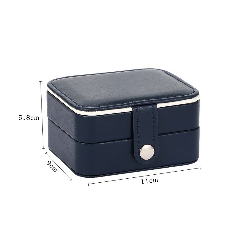 Alenvenew High Quality Dustproof Leather Jewelry Box 3-Layer Display Case of Rings Earrings Necklace Bracelets for Women