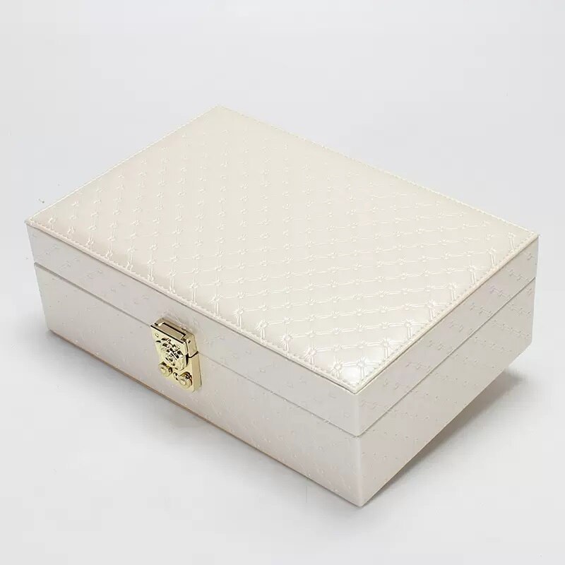 Alenvenew 2023 High-End High-Capacity Lockable Hair Earrings Necklace Ring Bracelet  Display Jewelry Storage Box