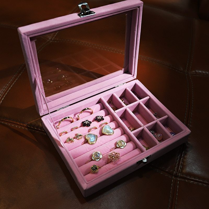 Alenvenew 2023 NEW Dustproof Jewelry Box for Women and Girls  With Velvet   Storage  Earring Ring Necklace Bracelets