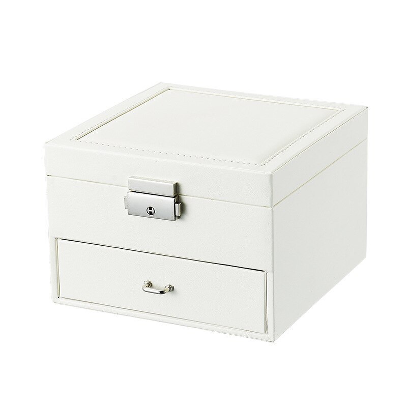 Alenvenew 2023 Simple Double-Layer Small Red Book Drawer Creative Earrings Ring Lipstick Jewelry Storage Box