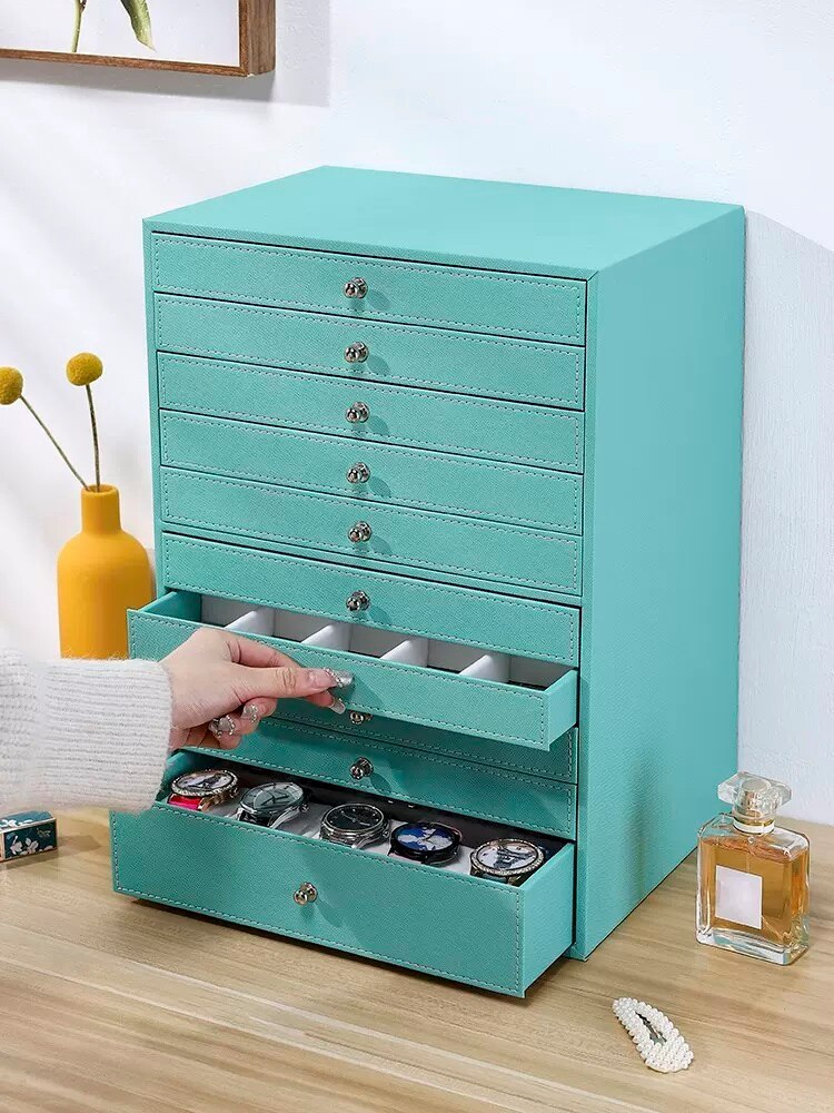 Anevenew 2023 New Super Large Capacity Ten Floor Premium Exquisite Light Luxury Jewelry Storage Cabinet