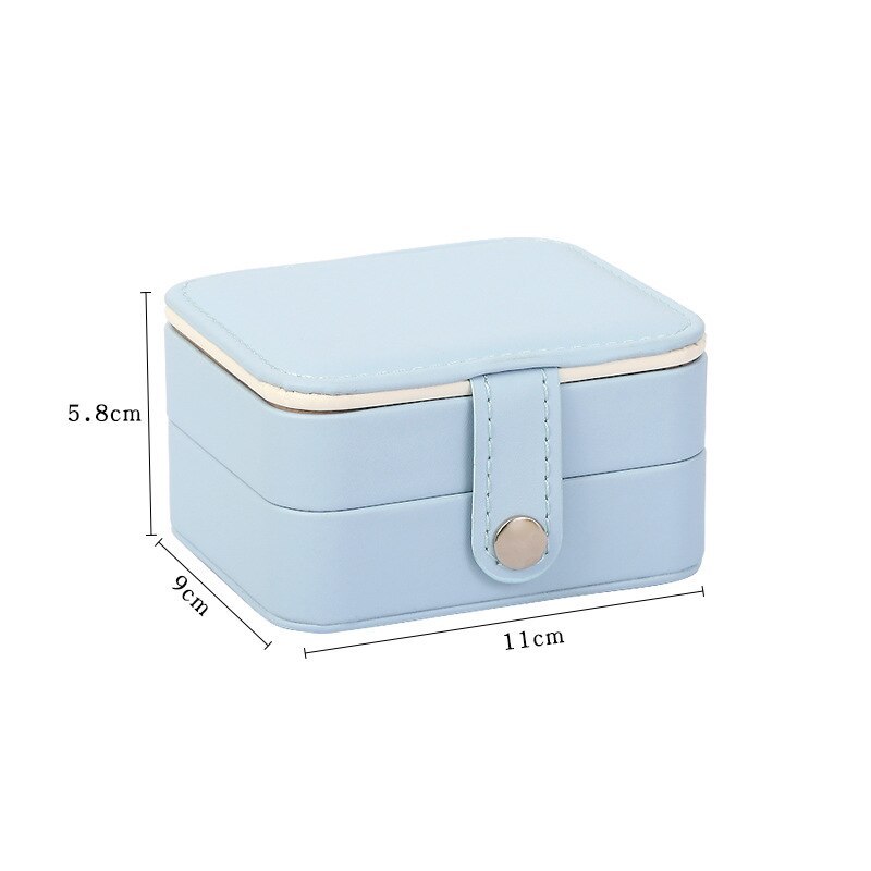 Alenvenew High Quality Dustproof Leather Jewelry Box 3-Layer Display Case of Rings Earrings Necklace Bracelets for Women