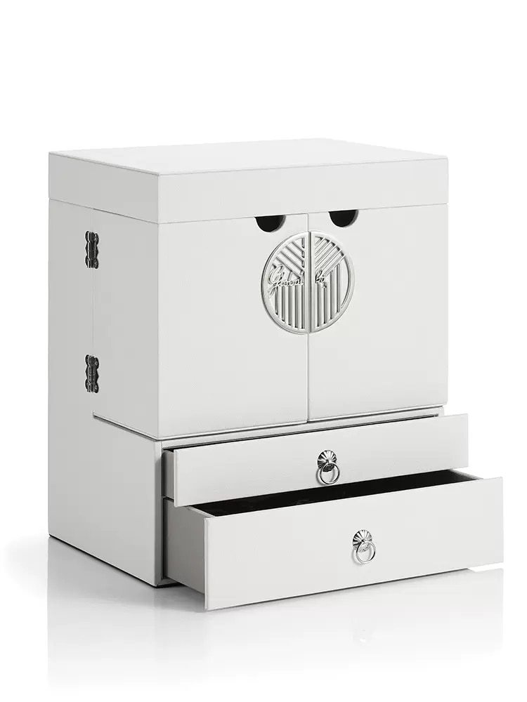 Alenvenew 2023 Skin Care Cosmetics Desktop Jewelry Integrated Shelf With Mirror Large Capacity Dresser Storage Cabinet