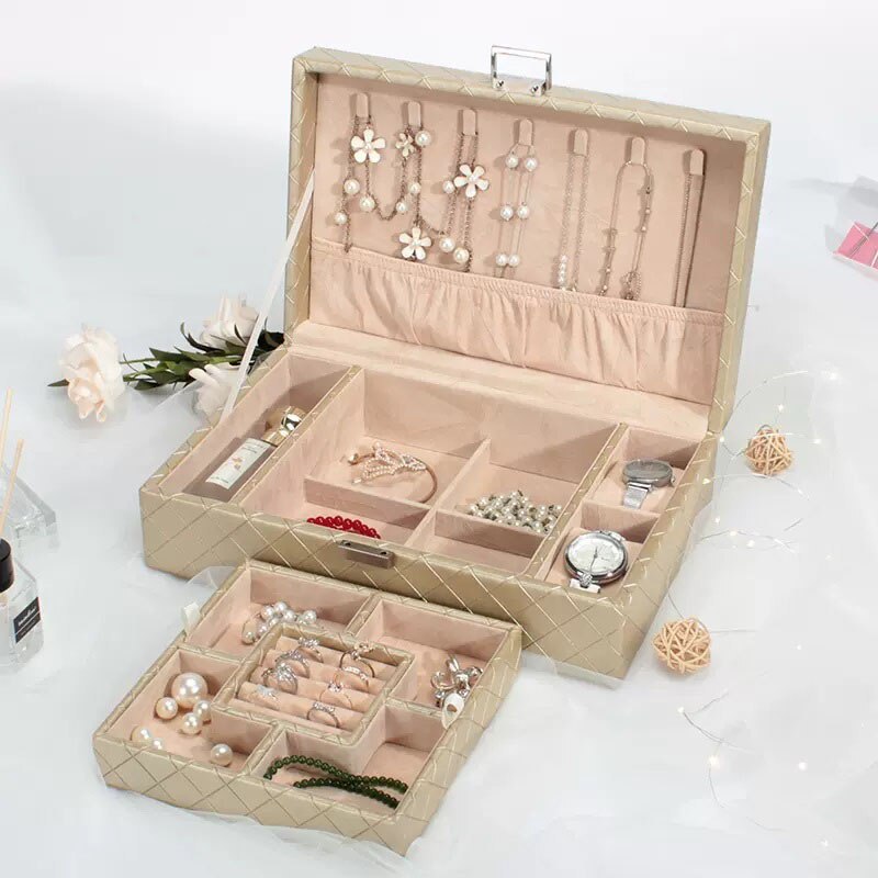Alenvenew 2023 NEW Jewelry Box for Women and Girls With Velvet Dustproof  Storage Earring Ring Necklace Bracelets