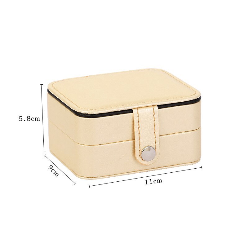 Alenvenew High Quality Dustproof Leather Jewelry Box 3-Layer Display Case of Rings Earrings Necklace Bracelets for Women