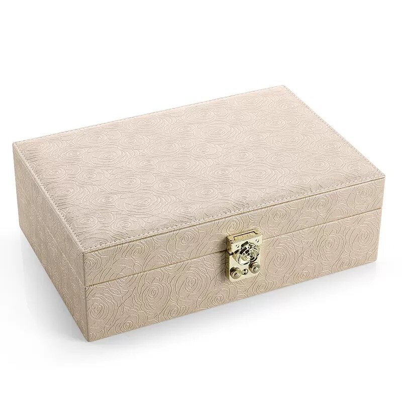 2023 New Lockable High-End Exquisite Light Luxury Earrings Necklace Ring Jewelry Storage Box