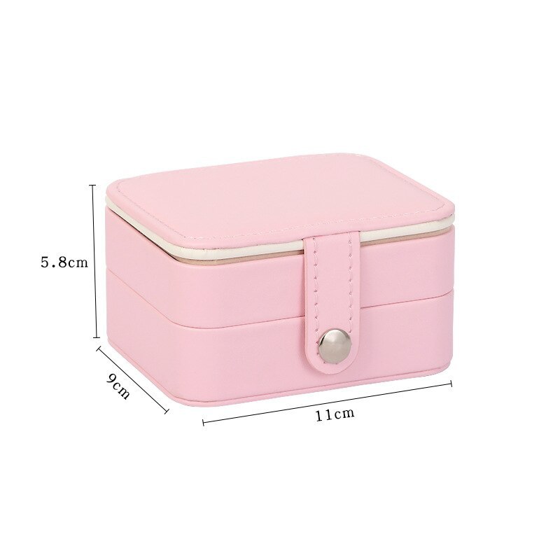 Alenvenew High Quality Dustproof Leather Jewelry Box 3-Layer Display Case of Rings Earrings Necklace Bracelets for Women