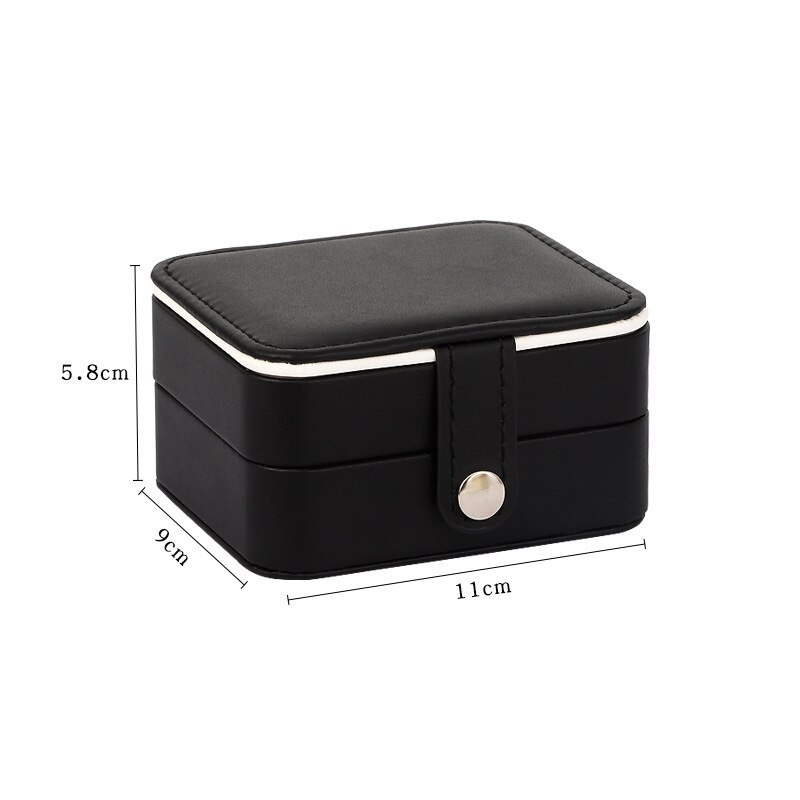 Alenvenew High Quality Dustproof Leather Jewelry Box 3-Layer Display Case of Rings Earrings Necklace Bracelets for Women