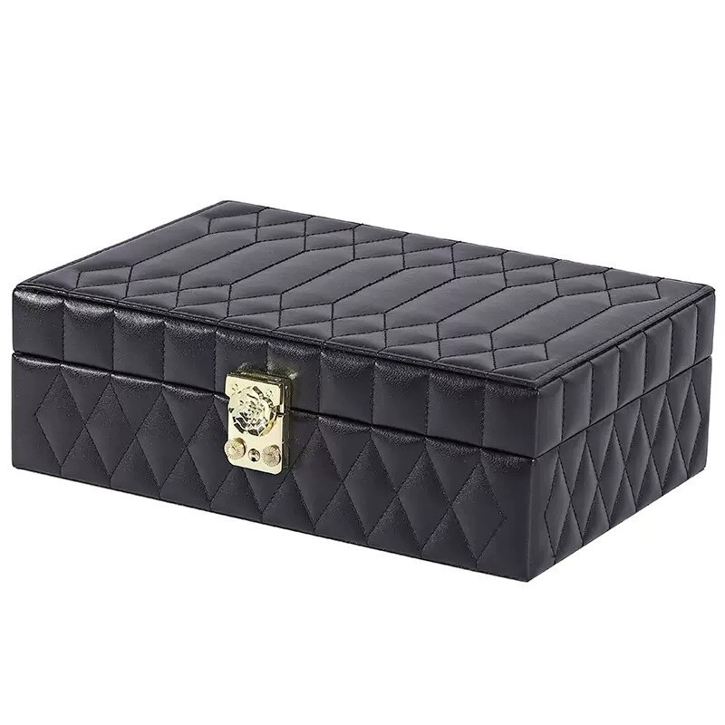2023 New Lockable High-End Exquisite Light Luxury Earrings Necklace Ring Jewelry Storage Box