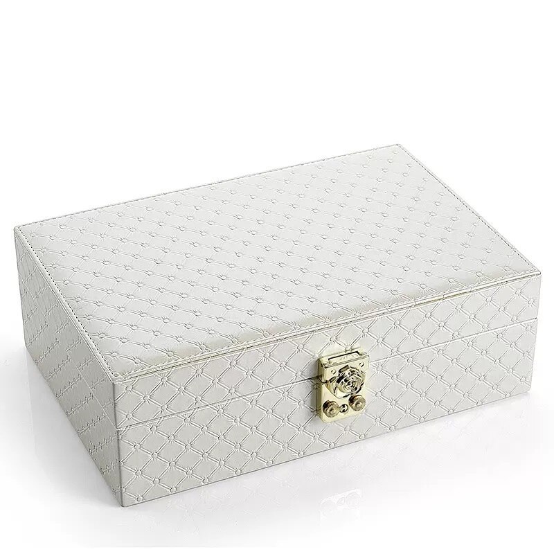 2023 New Lockable High-End Exquisite Light Luxury Earrings Necklace Ring Jewelry Storage Box