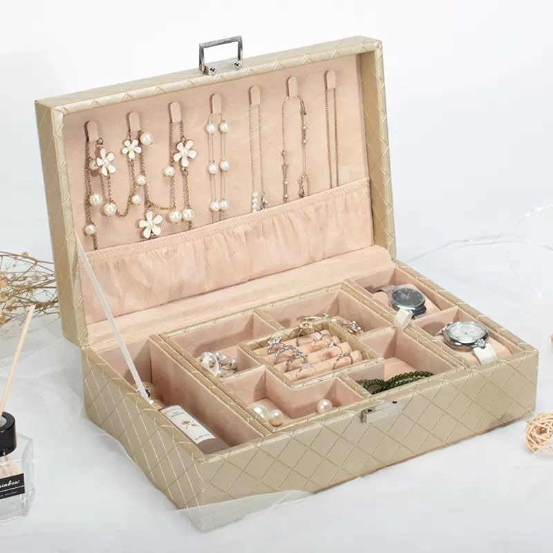Alenvenew 2023 NEW Jewelry Box for Women and Girls With Velvet Dustproof  Storage Earring Ring Necklace Bracelets