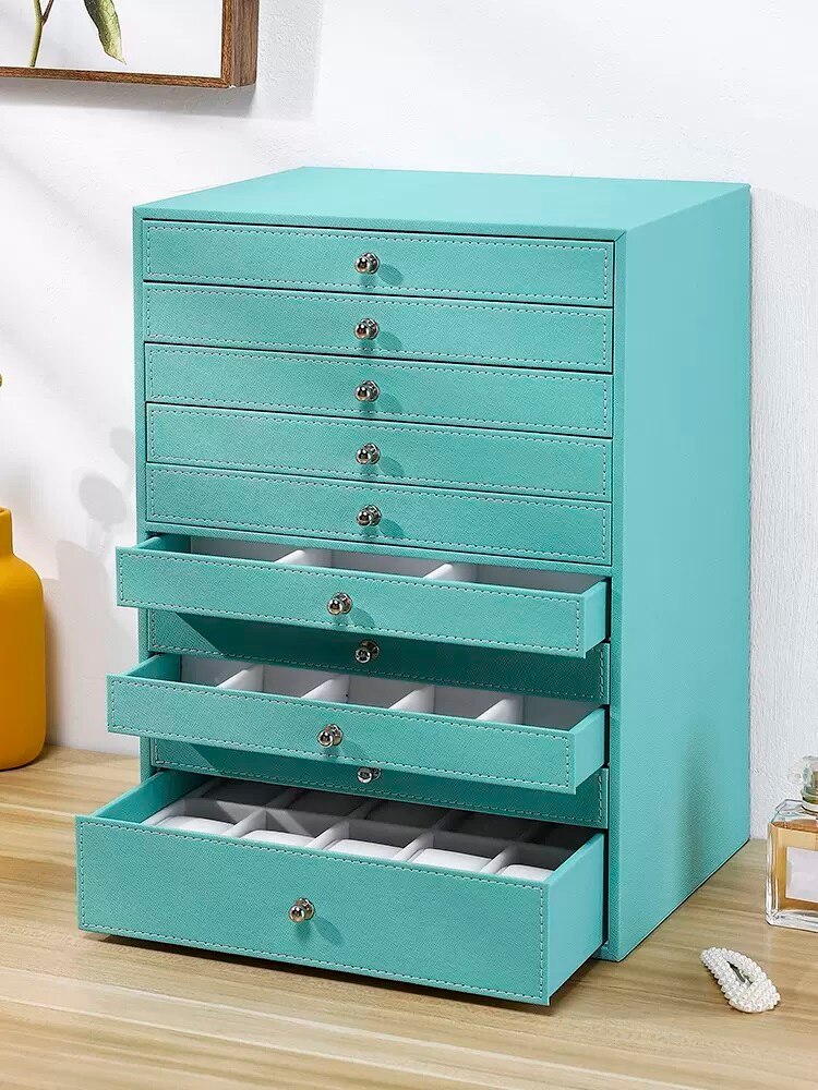 Anevenew 2023 New Super Large Capacity Ten Floor Premium Exquisite Light Luxury Jewelry Storage Cabinet