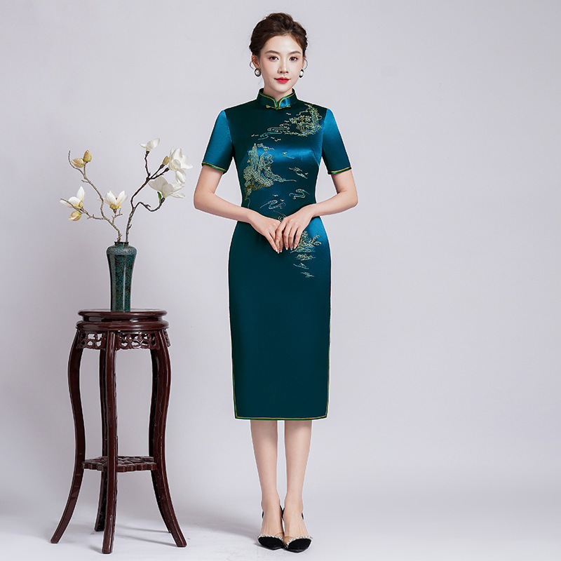 Embroidered Cheongsam