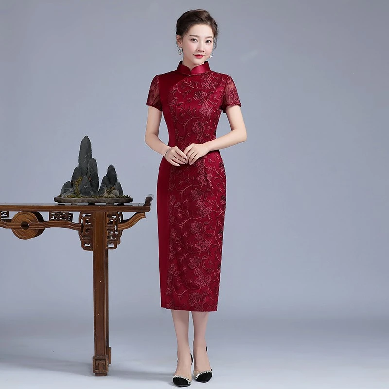 Embroidered Cheongsam