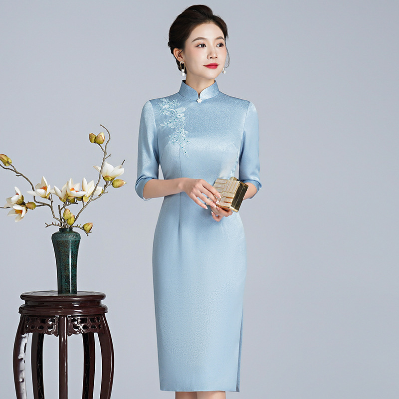 Embroidered Cheongsam
